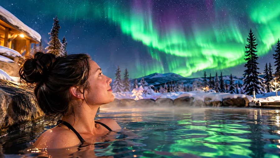 Arctic Circle and Hot Springs Northern Lights Tours from Fairbanks